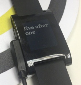 The pebble in Watch mode.