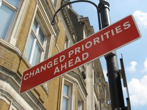 Changed Priorities Ahead, by RedVers on flickr