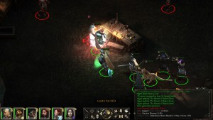 A screenshot of combat in Pillars