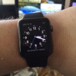 A wrist, with a watch on it.