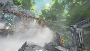 Giant machines in their natural environment: A Myst-style game.