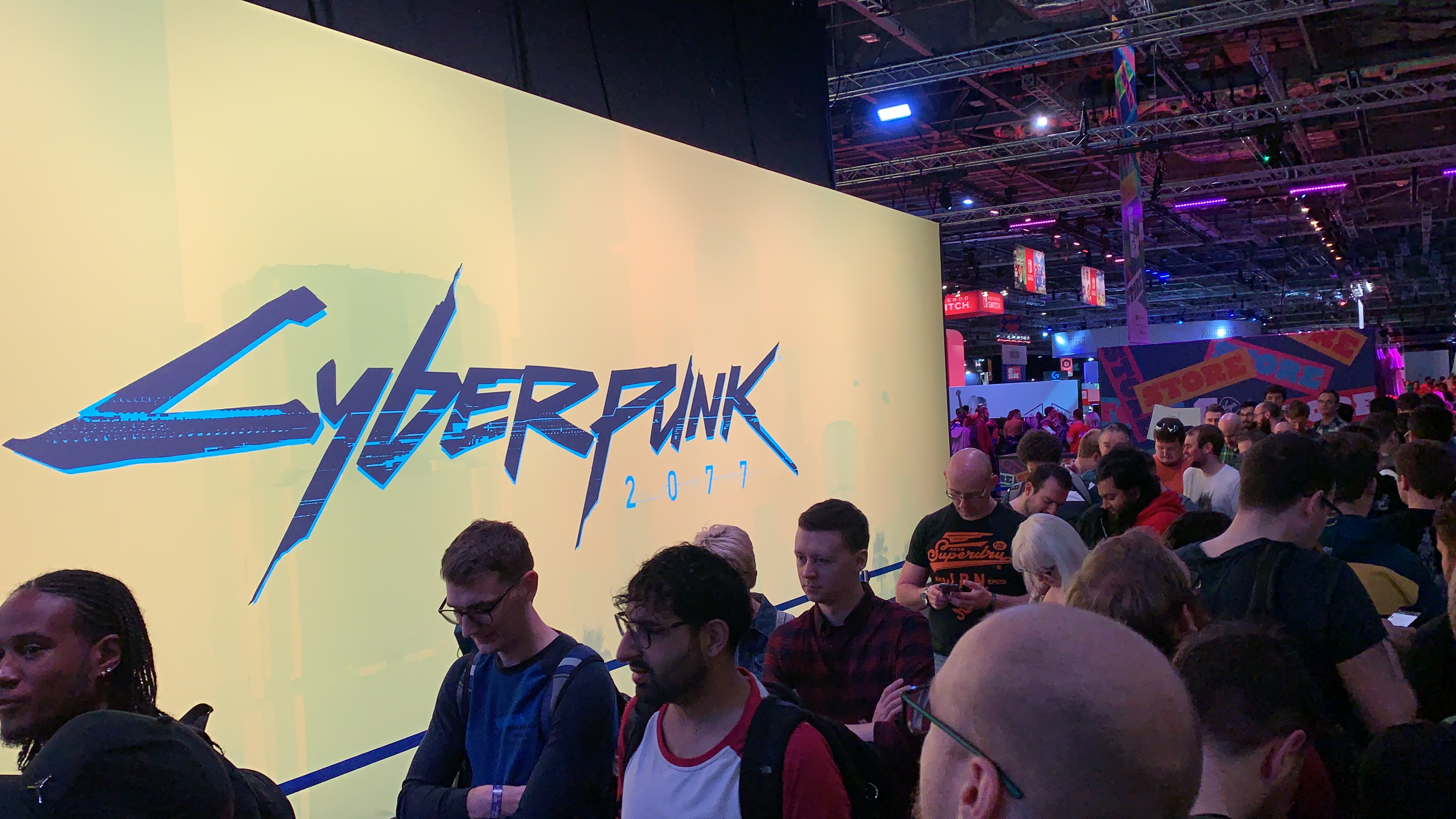 Queues at the Cyberpunk booth